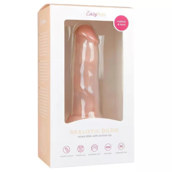 Easytoys - δονητής με βεντούζα ρεαλιστικός - 15,5cm - φυσικό
