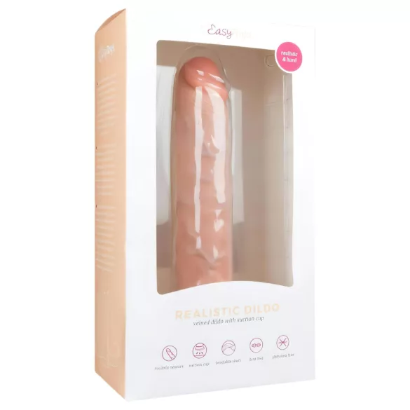 Easytoys - δονητής με βεντούζα extra μεγάλος 28,5cm - φυσικό χρώμα