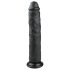 Easytoys - μεγάλο δονητής με βεντούζα (28,5cm) - μαύρο