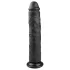 Easytoys - δονητής με βεντούζα extra μεγάλος 28,5cm - μαύρο
