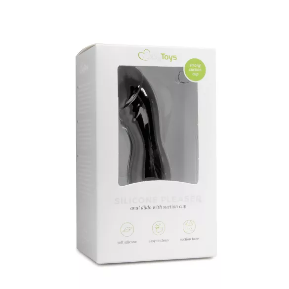 Easytoys - δονητής με βεντούζα και ρεαλιστική βάλανος - μαύρο