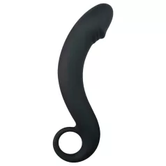   EasyToys - ομοίωμα πέους με καμπύλη - σιλικόνη - μαύρο - πρωκτικό dildo