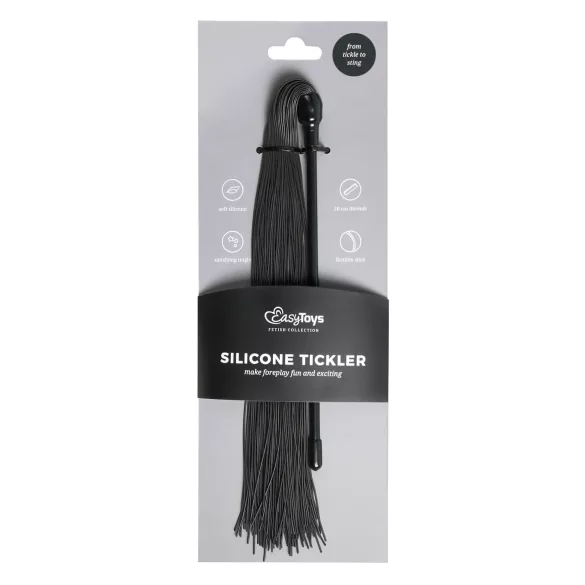 Easytoys - μαστίγιο tickler - σιλικόνη - μαύρο