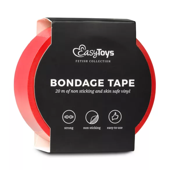 Easytoys - αυτοκόλλητη ταινία bondage - κόκκινη - 20μ