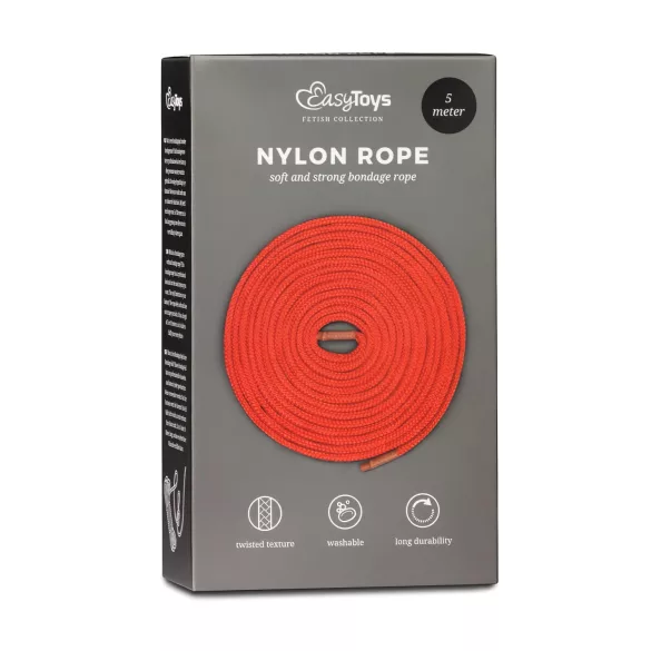 Easytoys Rope - σκοινί για bondage (5 μ., κόκκινο)