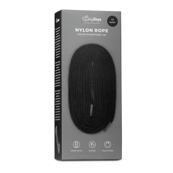 Easytoys - σχοινί bondage - 10μ - μαύρο
