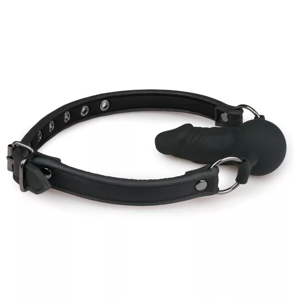 EasyToys - στοματικό φίμωτρο με εσωτερικό δονητή (μαύρο)