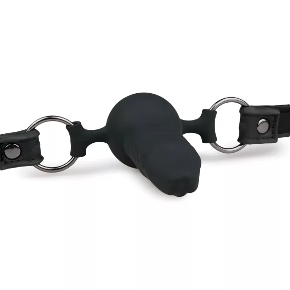 EasyToys - στοματικό φίμωτρο με εσωτερικό δονητή (μαύρο)