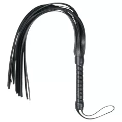   Easytoys - μαστίγιο flogger - μαλακό συνθετικό δέρμα - μαύρο