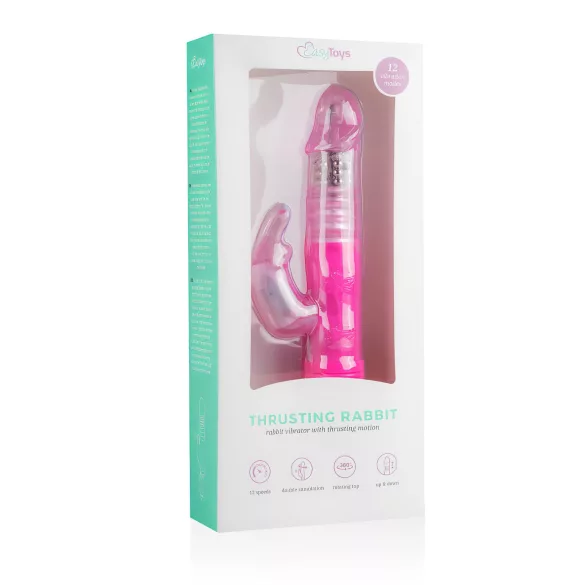 EasyToys Bunny - δονητής με κίνηση ώθησης (ροζ)