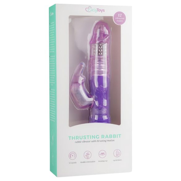 Easytoys Bunny - κλειτοριδικός δονητής rabbit με περιστροφή - μοβ
