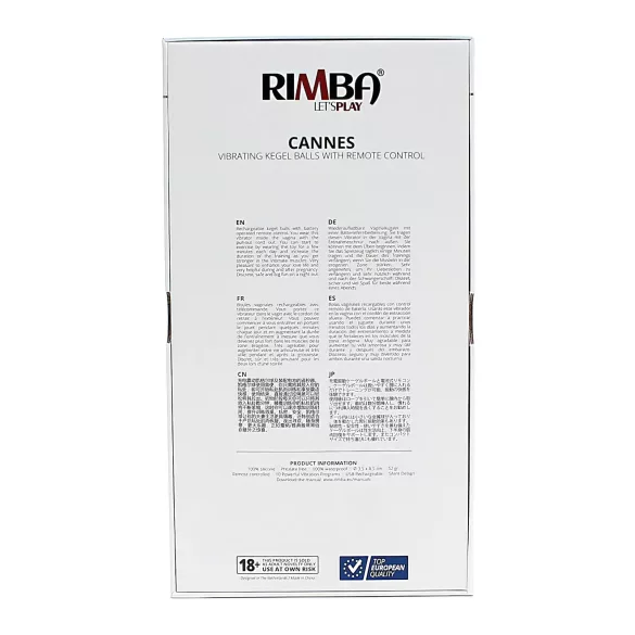 Rimba Cannes - ασύρματο δονούμενο αυγό - επαναφορτιζόμενο - μαύρο