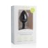 Easytoys Diamond - μαύρο πρωκτικό βύσμα με λευκό κόσμημα (μικρό)
