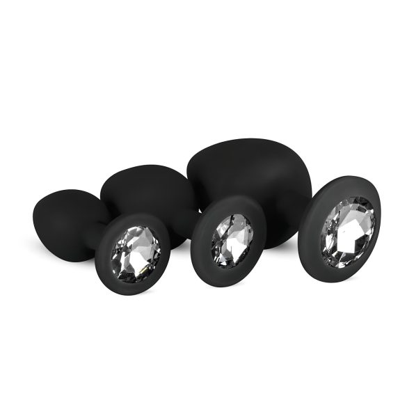 Easytoys Diamond - Σετ πρωκτικών βυσμάτων (μαύρο)