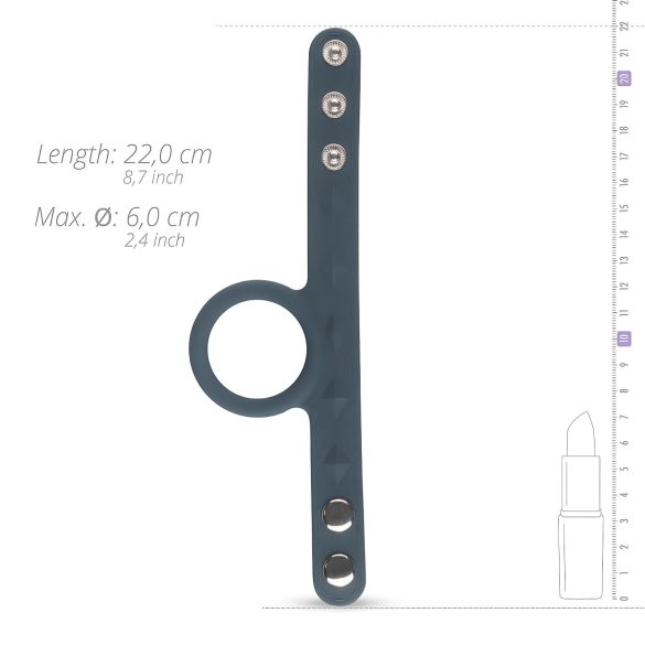 Boners - δαχτυλίδι πέους & όρχεων - σιλικόνη - γκρι