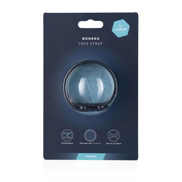 Boners - ανδρικό cock strap - ρυθμιζόμενο δαχτυλίδι πέους - σιλικόνη γκρι