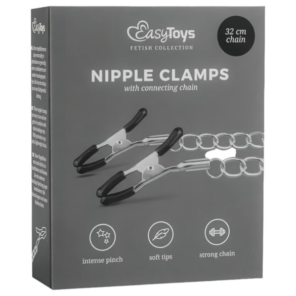 EasyToys - Σφιγκτήρες Θηλών με Αλυσίδα (1 ζεύγος)