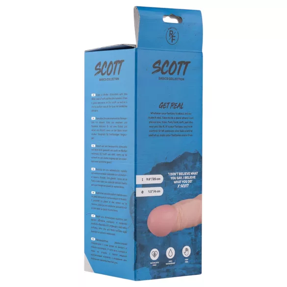 Real Fantasy Scott - ρεαλιστικό ομοίωμα πέους - 25cm - φυσικό χρώμα