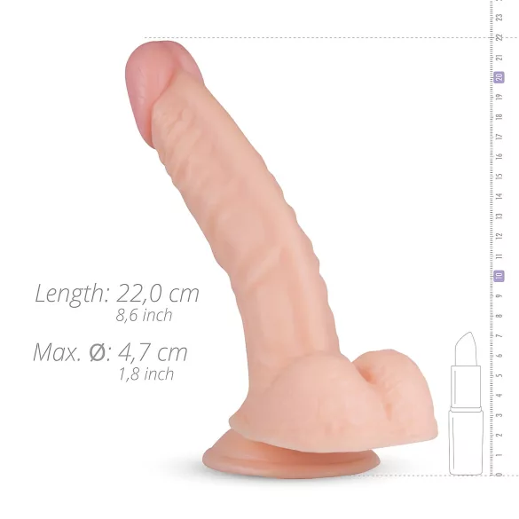 Real Fantasy Derek - ρεαλιστικό dildo με όρχεις - 22cm - φυσικό χρώμα