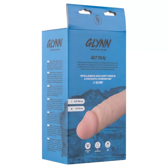Real Fantasy Glynn - ρεαλιστικό δονητής με όρχεις - 25cm φυσικό χρώμα