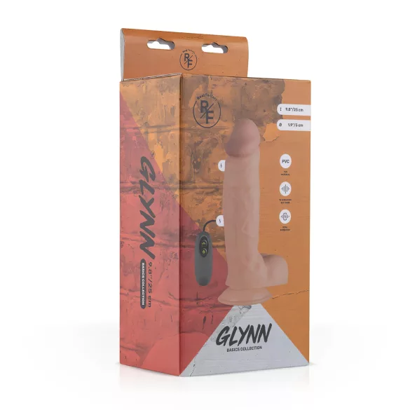 Real Fantasy Glynn - ρεαλιστικός δονητής επαναφορτιζόμενος 25cm - φυσικό χρώμα