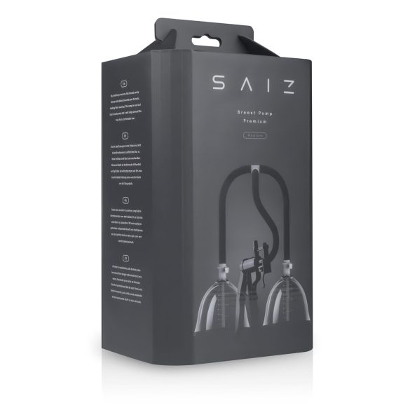 Saiz Premium - διπλή αντλία στήθους - μικρό (διαφανές-μαύρο)