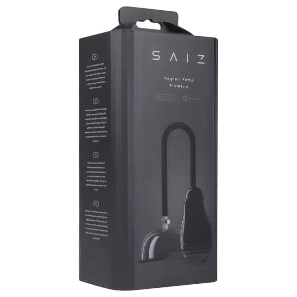 Saiz Premium - αυτόματη αντλία πέους - διαφανές/μαύρο