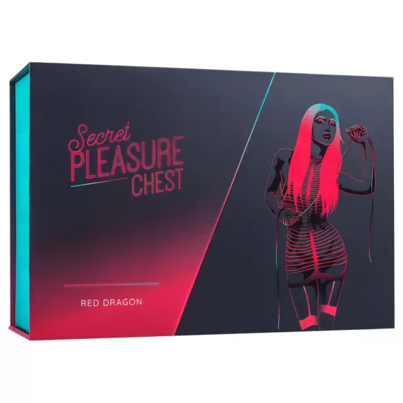 Secret Pleasure Chest - προχωρημένο σετ BDSM - 10 τεμαχίων (κόκκινο)