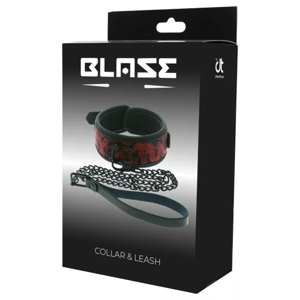 Dreamtoys Blaze - σετ λουρί και περιλαίμιο (κόκκινο)