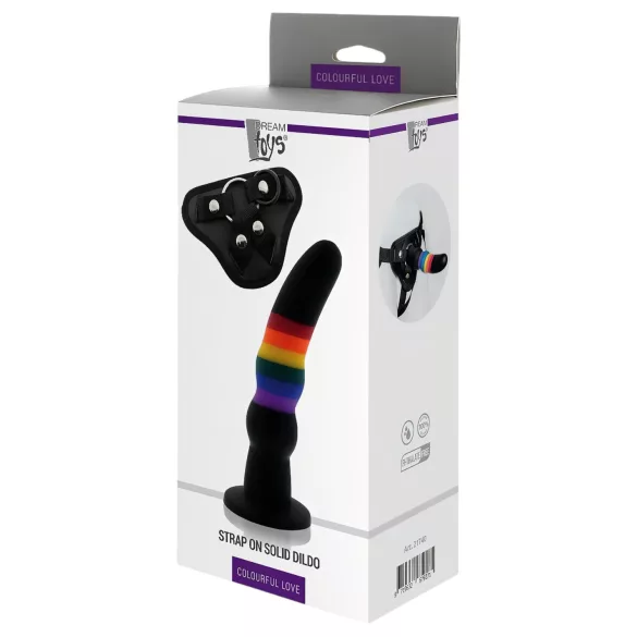 Colorful Love - strap-on ομοίωμα πέους - χρωματιστό - για ζευγάρια