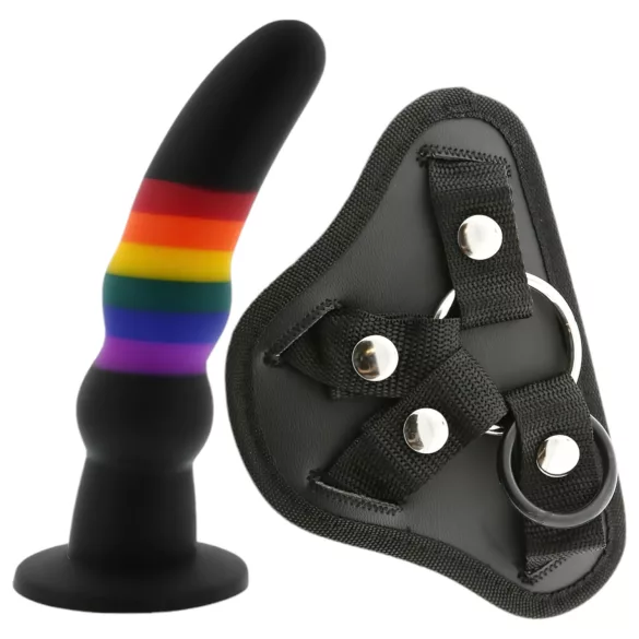 Colorful Love - strap-on ομοίωμα πέους - χρωματιστό - για ζευγάρια