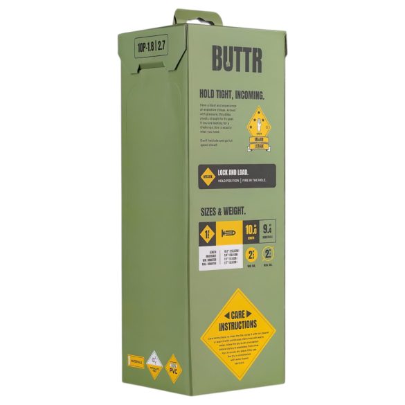 BUTTR - δονητής με βεντούζα - μεγάλος - μαύρο