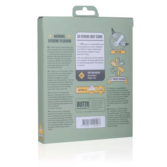 BUTTR - γάντια fisting - latex - μαύρο