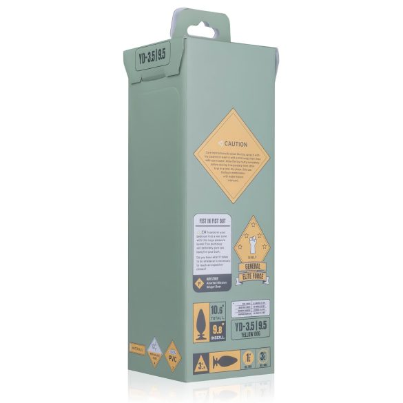 BUTTR Yellow Dog - δονητής με βεντούζα - μαύρο