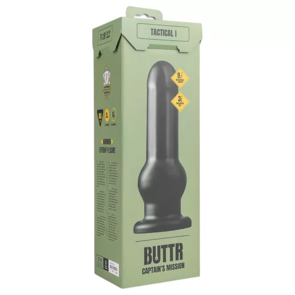 BUTTR - ομοίωμα πέους με βεντούζα - μαύρο - δονητής