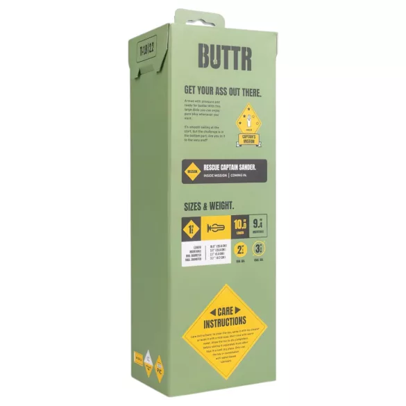 BUTTR - ομοίωμα πέους με βεντούζα - μαύρο - δονητής