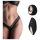 Pantyrebel - ασύρματο δονητικό δαντελωτό στρινγκ - μαύρο (S-L)