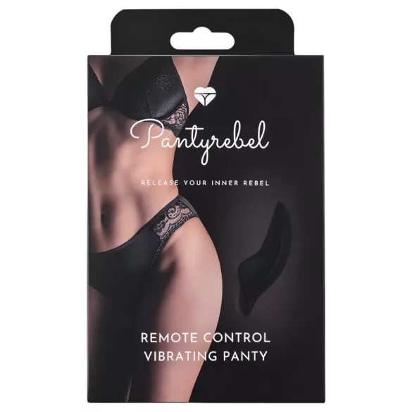Pantyrebel - δονητικό εσώρουχο με ασύρματο χειριστήριο, επαναφορτιζόμενο, μαύρο (S-L)