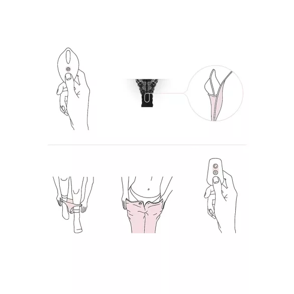 Pantyrebel - δονητικό εσώρουχο με ασύρματο χειριστήριο, επαναφορτιζόμενο, μαύρο (S-L)