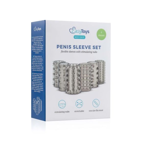 Σετ Μανικετόκουμπα Πέους Easytoys - γκρι (6 τεμ.)