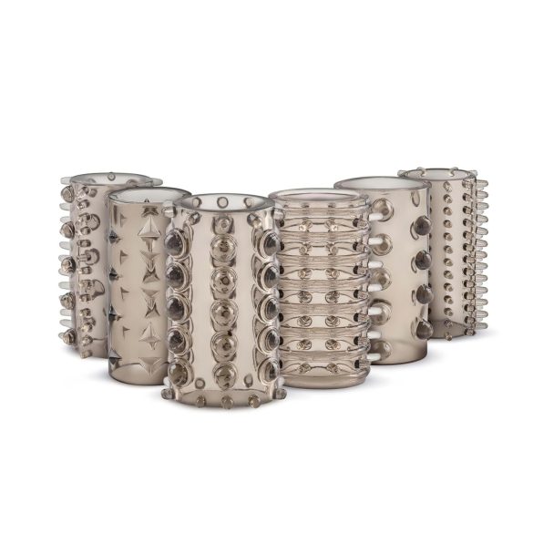 Easytoys - σετ επεκτάσεις πέους - γκρι - 6 τεμάχια