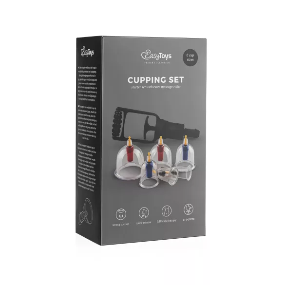 Easytoys - σετ βεντούζες σώματος - αντλία αναρρόφησης 6 τεμαχίων