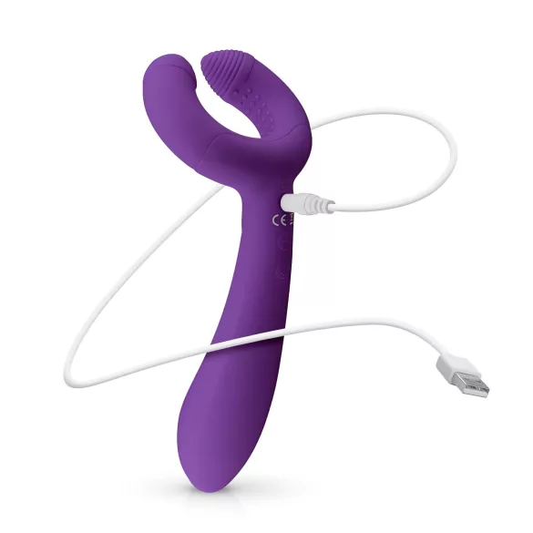 Easytoys Couple - δονητής ζευγαριού επαναφορτιζόμενος αδιάβροχος μοβ