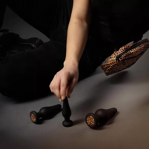 Panthra Kesia - σετ πρωκτικών plugs σιλικόνης 3 τεμάχια - μαύρο