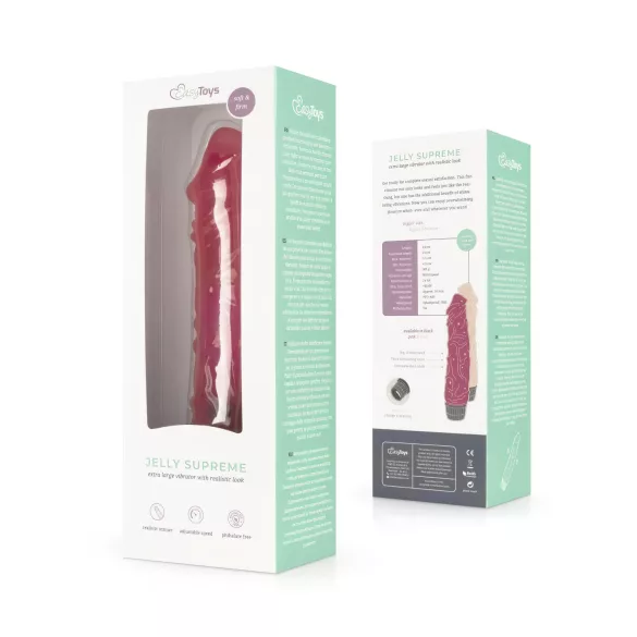 Easytoys Jelly Supreme - ρεαλιστικός δονητής - ροζ