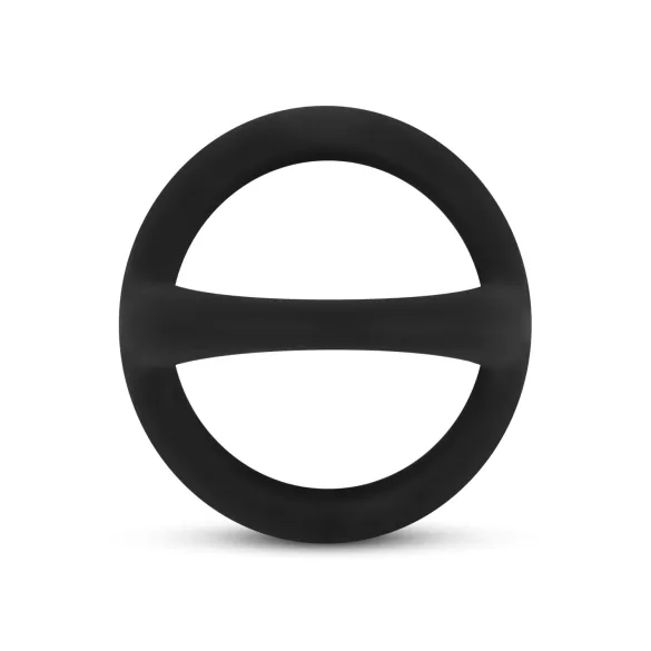 Easytoys - δαχτυλίδι πέους και όρχεων - ελαστικό - μαύρο
