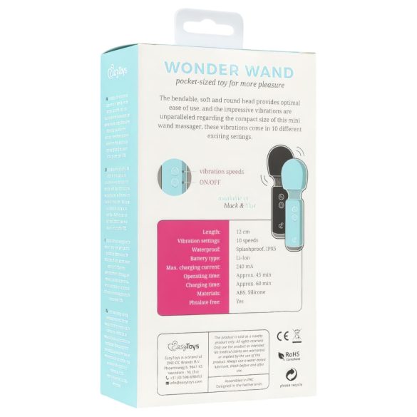 Easytoys Wonder Wand - δονητής μασάζ mini επαναφορτιζόμενος - μαύρο