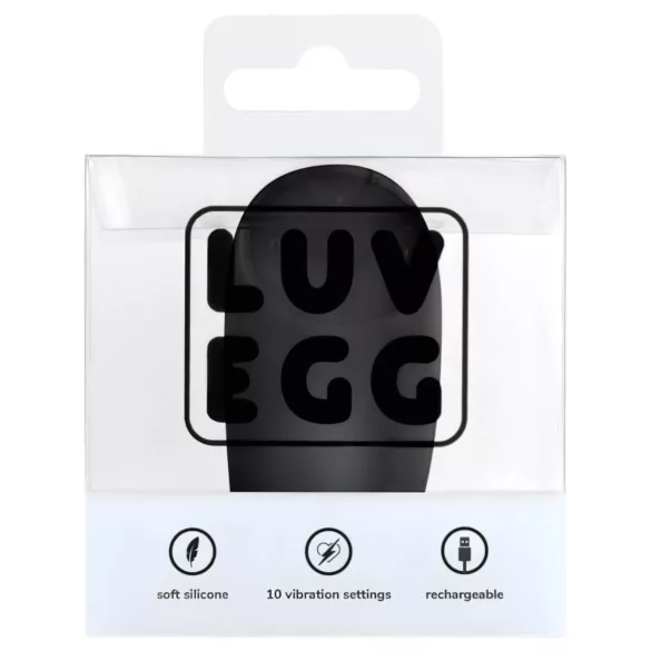 LUV EGG - δονητικό αυγό με τηλεχειριστήριο - επαναφορτιζόμενο, μαύρο