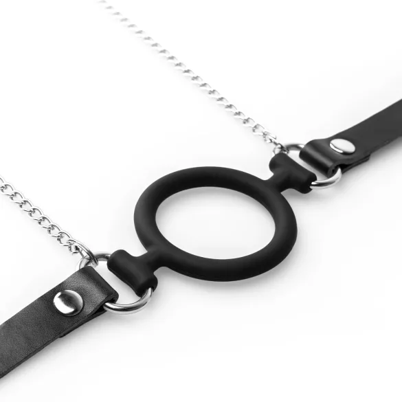 Bedroom Fantasies - σετ σφιγκτήρες θηλών & φίμωτρο στόματος - ασημί-μαύρο