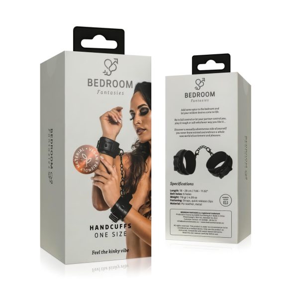 Bedroom Fantasies - χειροπέδες με αλυσίδα - μαύρο - sex παιχνίδι